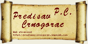 Predisav Crnogorac vizit kartica